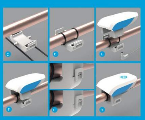 HydroFLOW montaža korak za korakom – oznake C do H